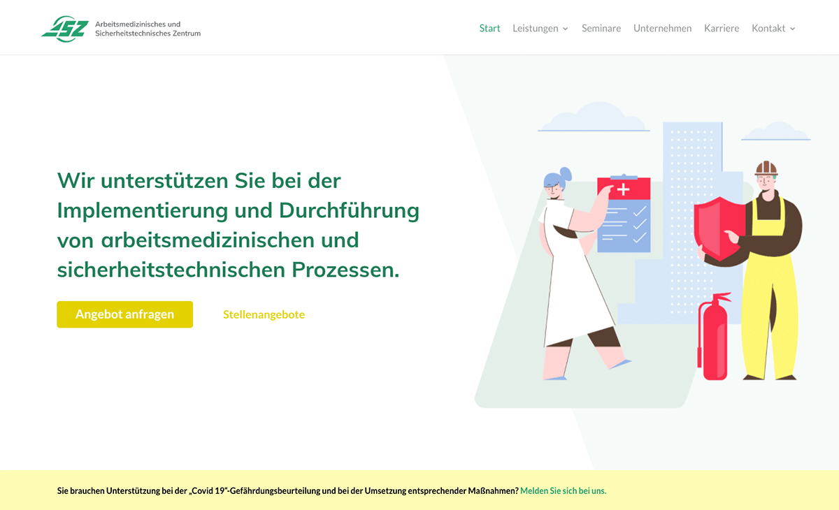 Screenshot Webseite asz-gmbh.de