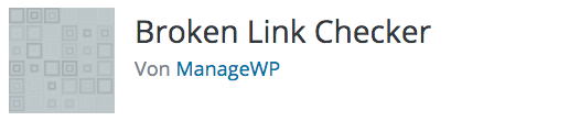 Wordpress-Plugin: Broken Link Checker