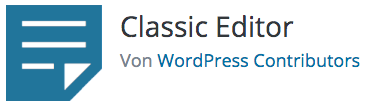 Plugin: Classic Editor
