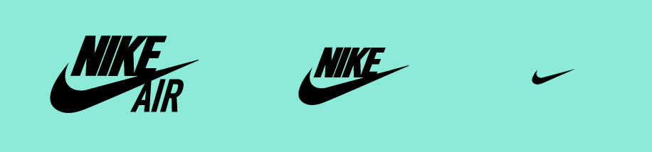Logo-Varianten Nike