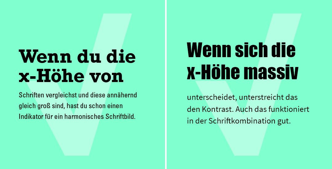 Schriften fürs Web: x-Höhe kombinieren