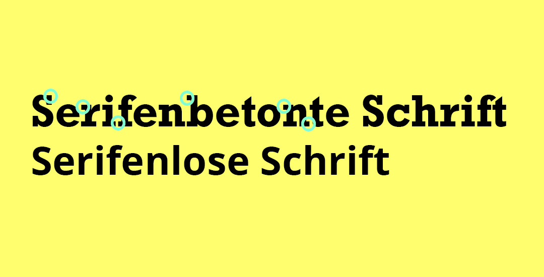 Schriften fürs Web: Serifenbetonte Schrift