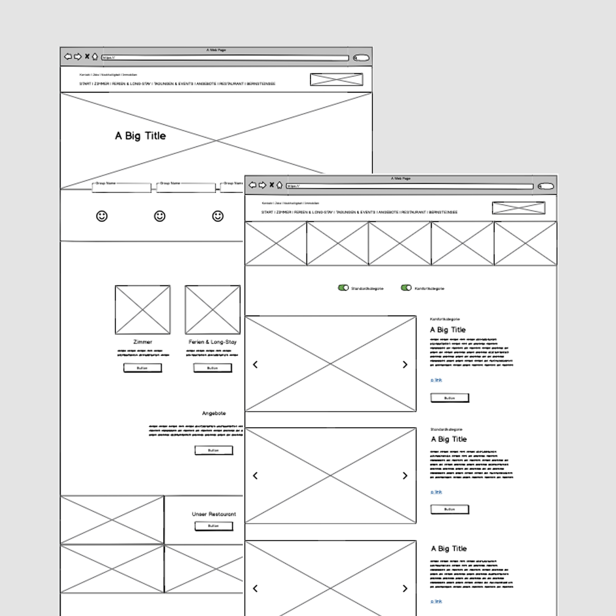 UX Fachbegriffe Wireframe