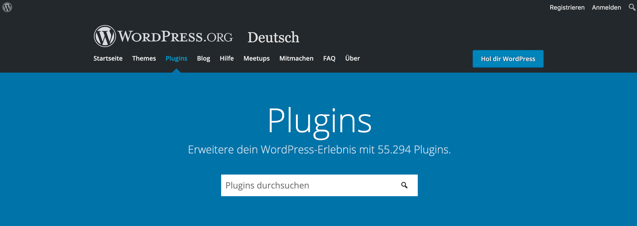 Wordpress-Plugins Suche