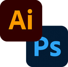 Logos Illustrator und Photoshop